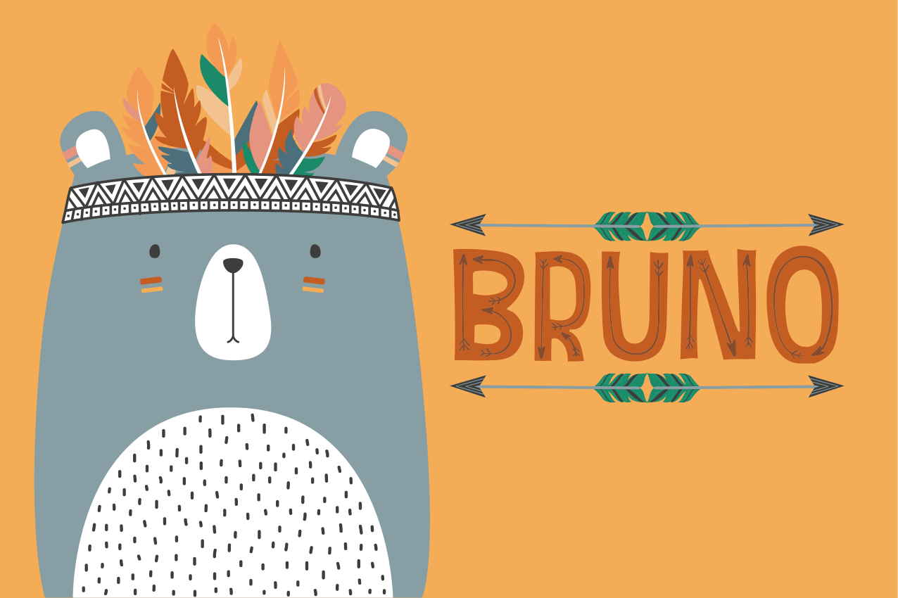 Tischset kinder mit süßer bärenillustration - TenStickers