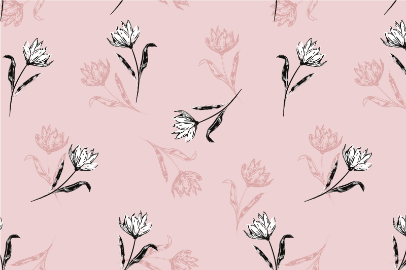 Tischset textur elegante botanische komposition - TenStickers