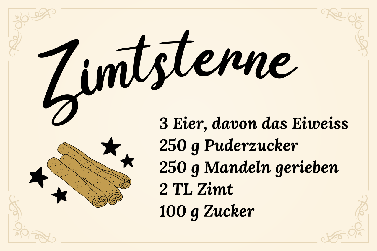 Tischset Zimtstern Rezept - TenStickers