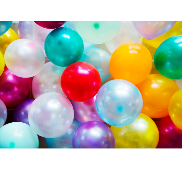 Kinder Fototapete 3D bunte Ballons - TenStickers