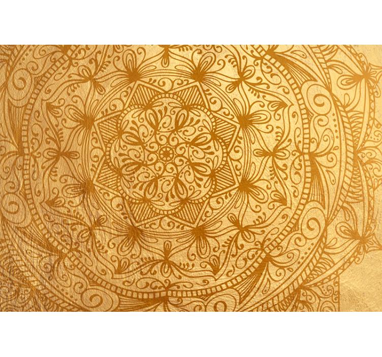Atemberaubendes goldenes Mandala Fototapete - TenStickers