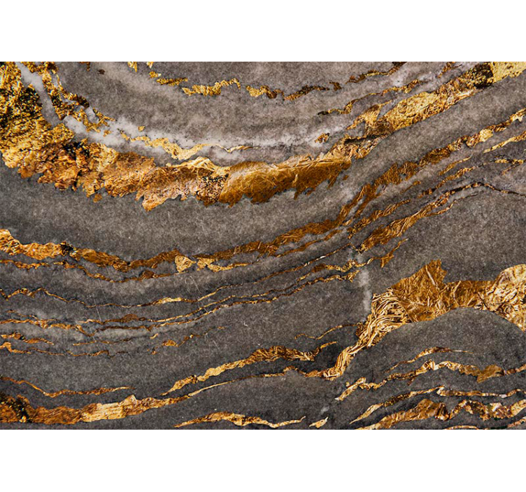 Fototapete Muster gold und blauer Marmor - TenStickers