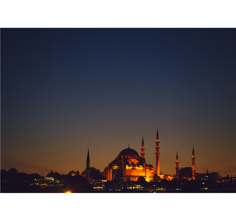 Fototapete städte sultan-ahmed-moschee abend - TenStickers