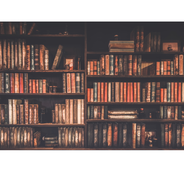 Fototapete Vintage Bücherregal - TenStickers