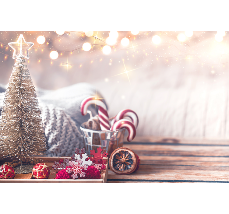 Fototapete Weihnachten fröhliche feiertagsstimmung - TenStickers