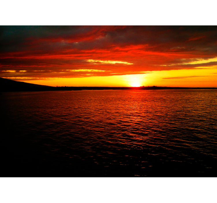 Fototapete Meer Ecuador strand bei sonnenuntergang - TenStickers