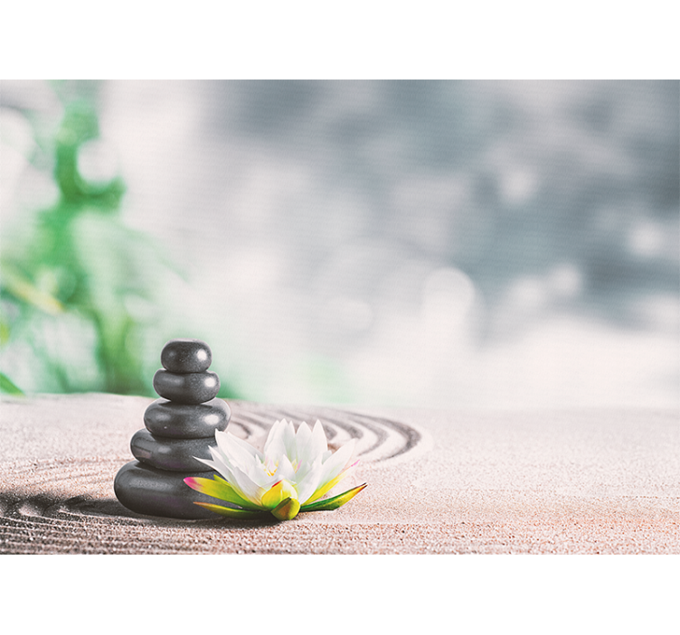 Fototapete Zen ruhige steinstapelung - TenStickers