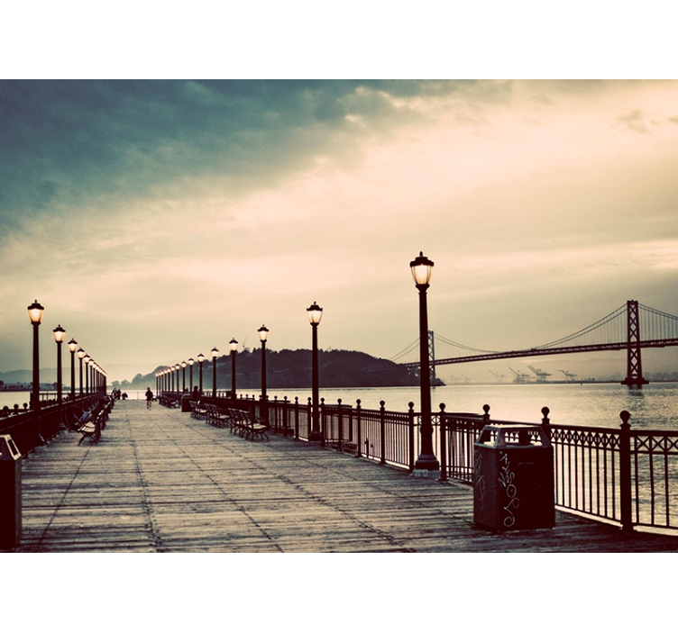 Fototapete Städte malerische aussicht auf das wasser - TenStickers