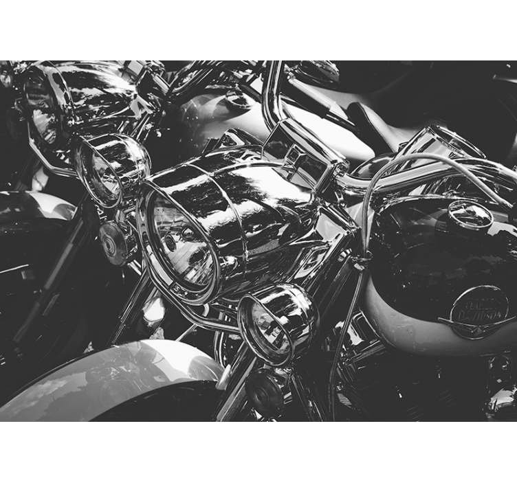 Fototapete Fahrzeuge klassische chrommotorräder - TenStickers