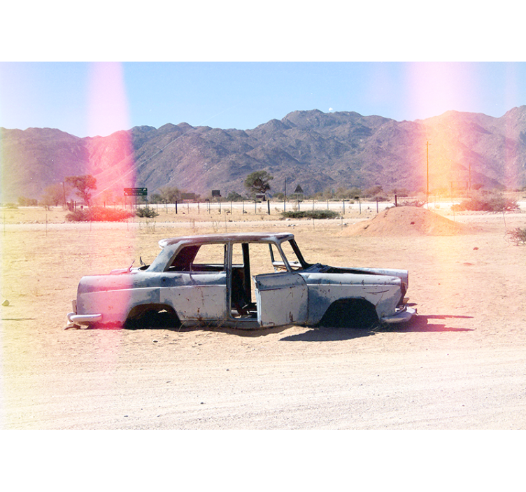 Fototapete Fahrzeuge verlassenes klassisches auto - TenStickers