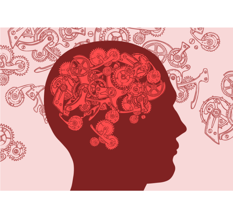 Fototapete Kunst kreative mechanismen geist - TenStickers