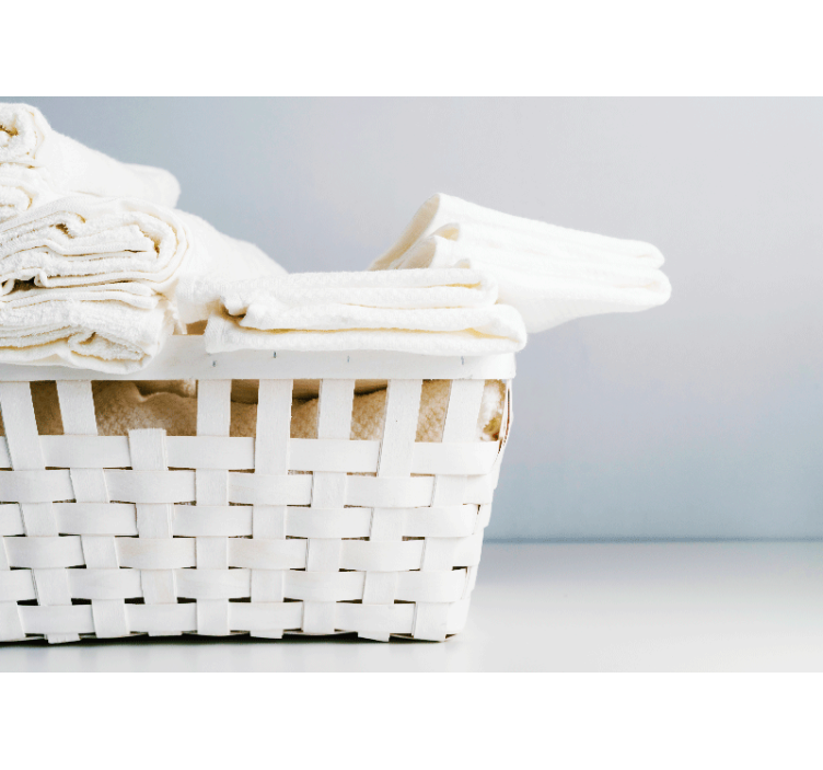 Fototapete Badezimmer eleganter handtuchkorb - TenStickers