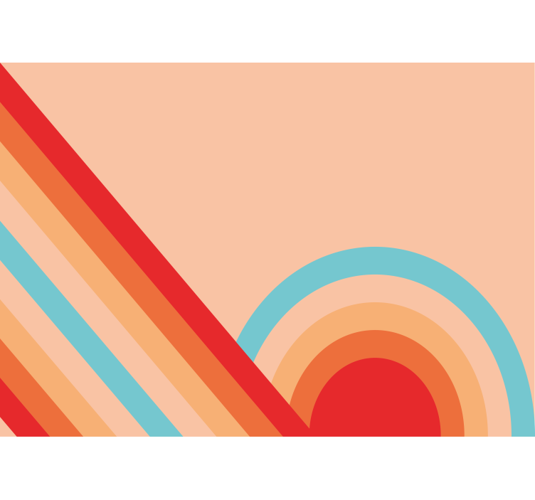 Fototapete muster retro geometrische muster - TenStickers