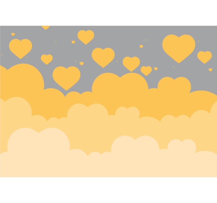 Fototapete Liebe schwebende herzmuster - TenStickers