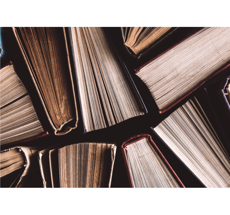 Fototapete kunst bücher stapel - TenStickers