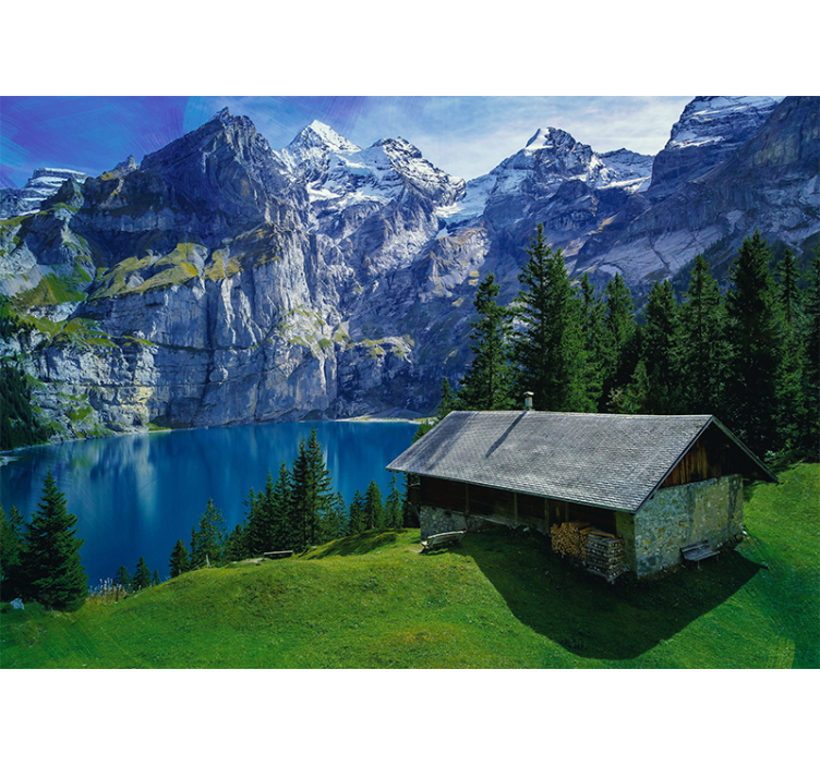 Fototapete landschaft bergsee landschaft - TenStickers