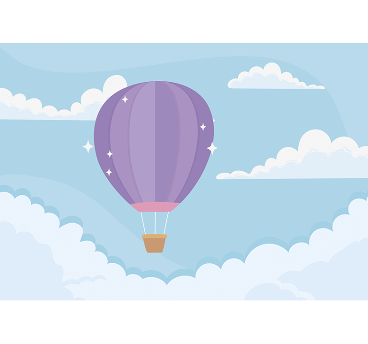 Fototapete kinderzimmer mit verspielten heißluftballons - TenStickers