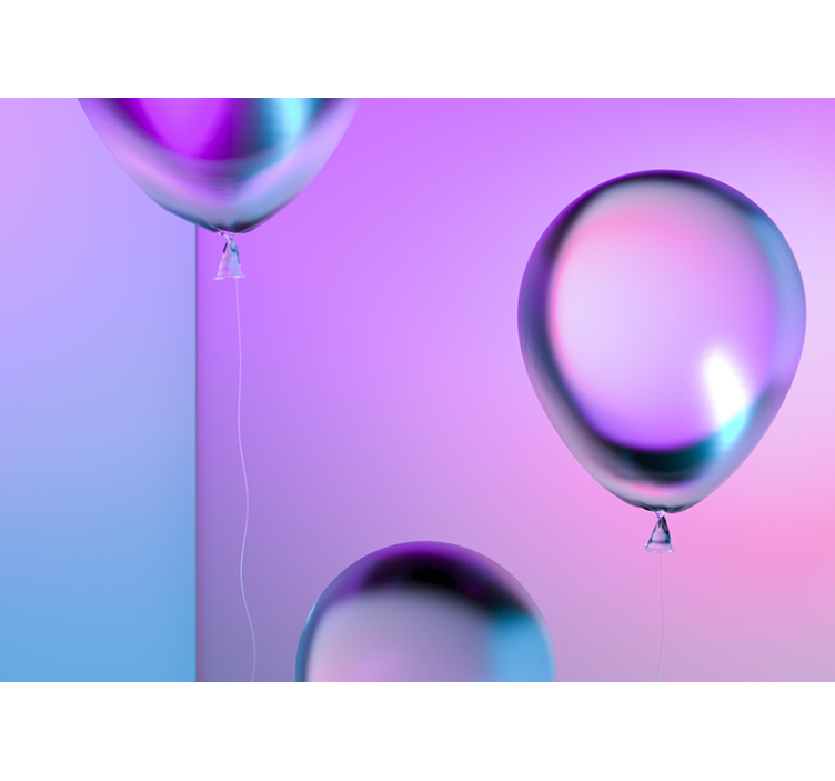 Fototapete Kinderzimmer Farbverlauf luftballons anordnung - TenStickers