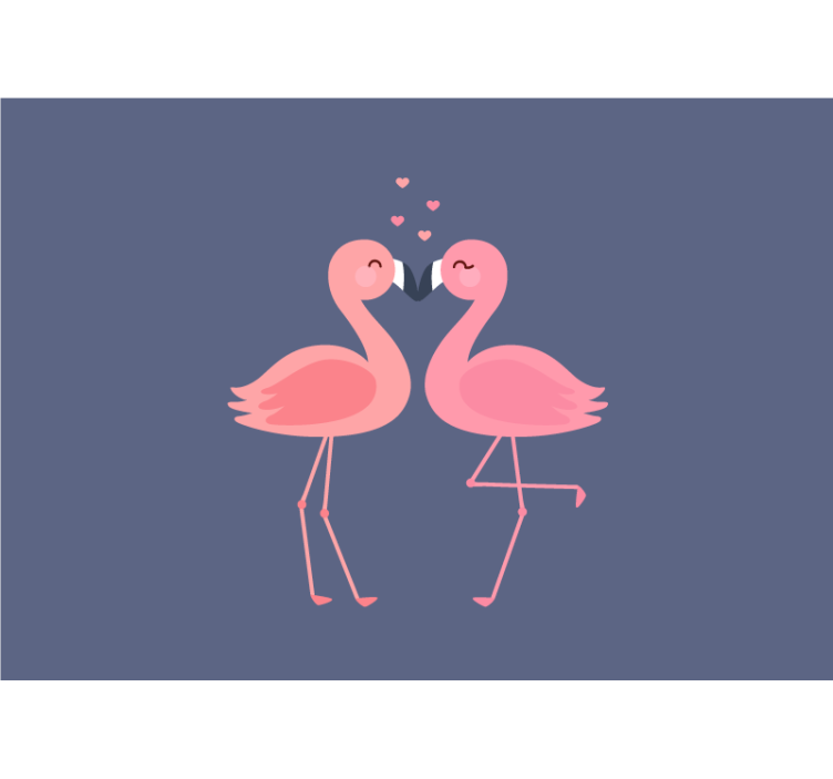 Fototapete liebe flamingos in zuneigung - TenStickers