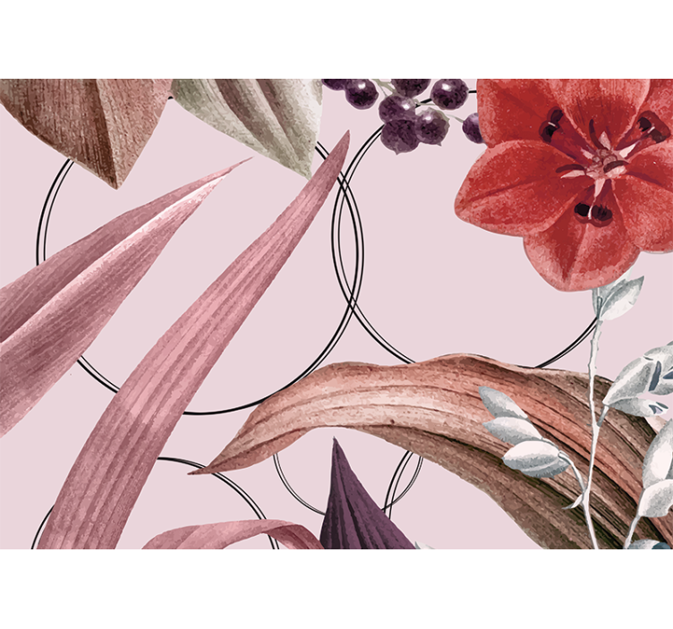 Fototapete blumen im blumenmuster design - TenStickers