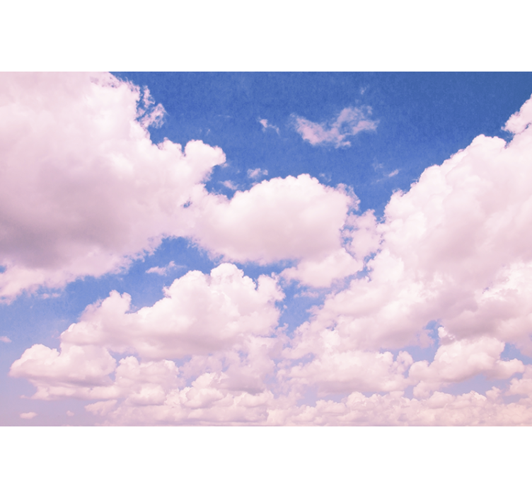 Fototapete Himmel flauschige rosa wolken - TenStickers