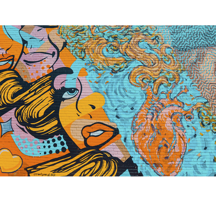 Fototapete graffiti bunte urbane ausdrucksform - TenStickers