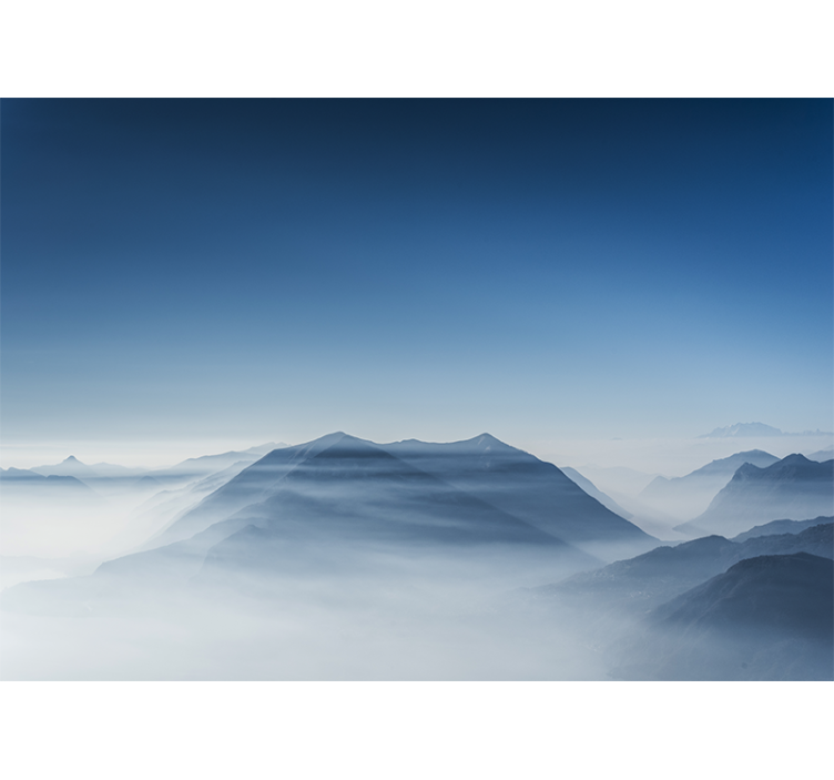 Fototapete Berge Blauer horizont mit bergen - TenStickers