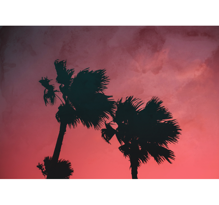 Fototapete Baum Palmen-silhouette-bild - TenStickers