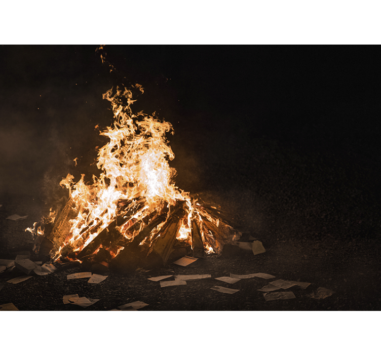 Fototapete abstrakt flammendes lagerfeuer szenen - TenStickers