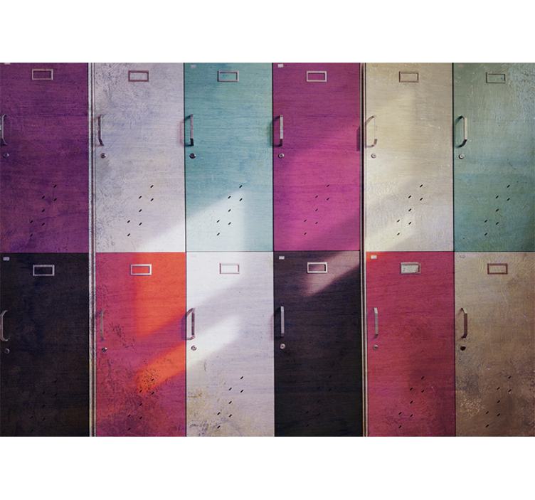 Fototapete musik bunte schultüren - TenStickers