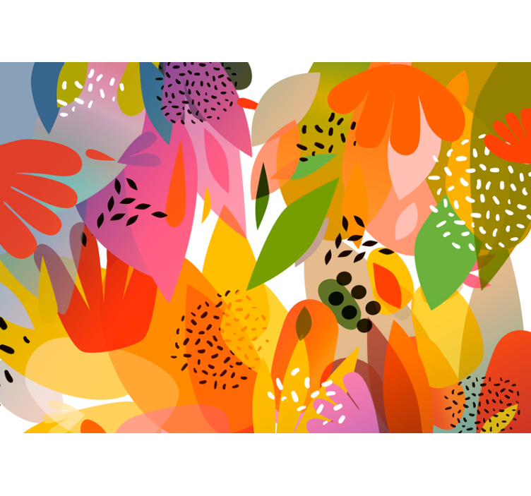 Fototapete blumen bunte blumen-collage - TenStickers