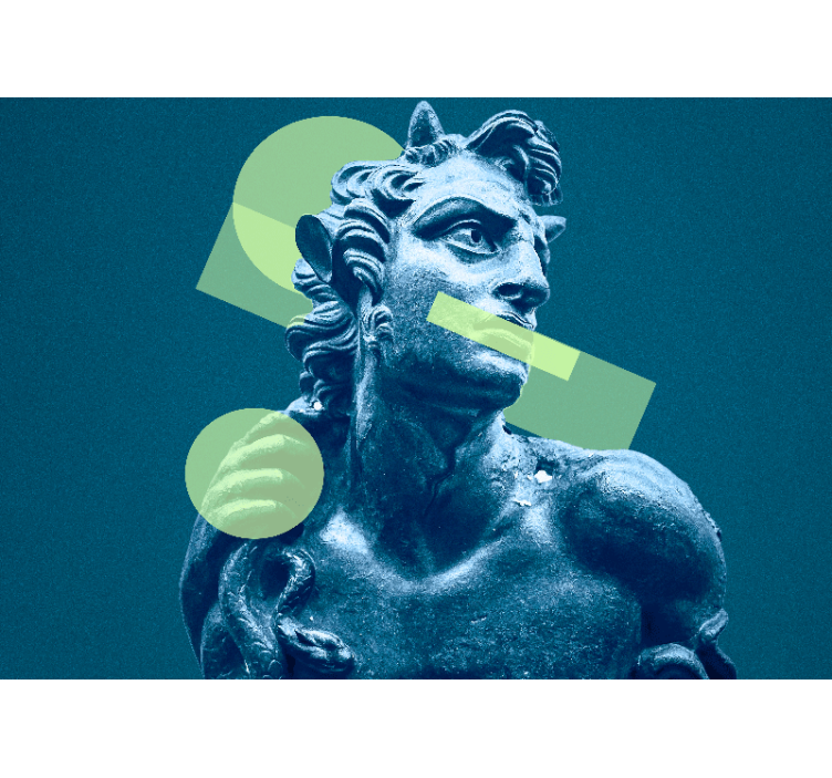 Fototapete Klassische Kunst Griechische statue der pop-art - TenStickers