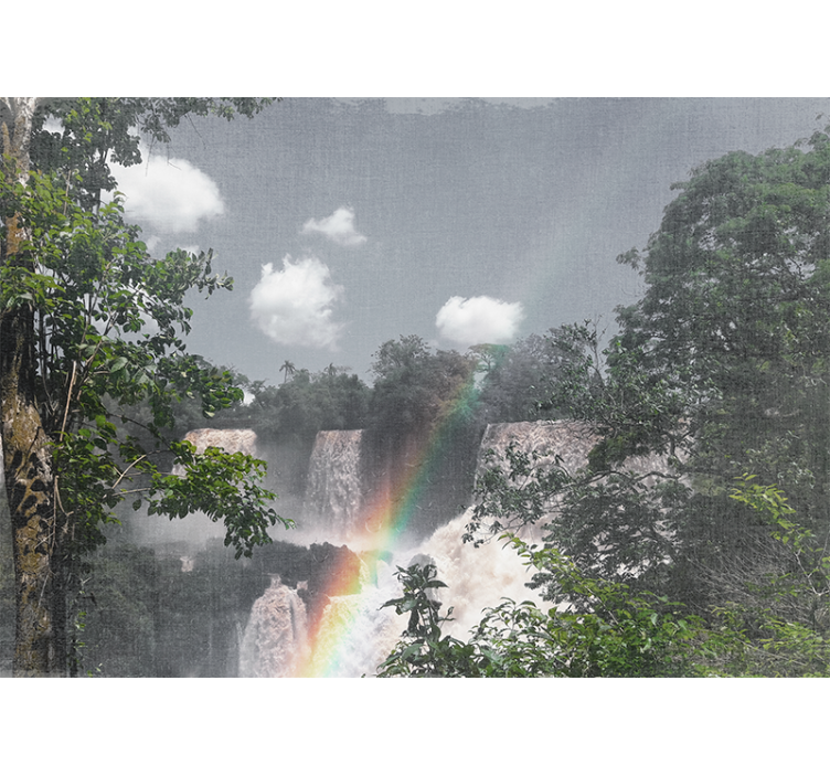 Fototapete wasserfall dschungelwasserfall szene - TenStickers