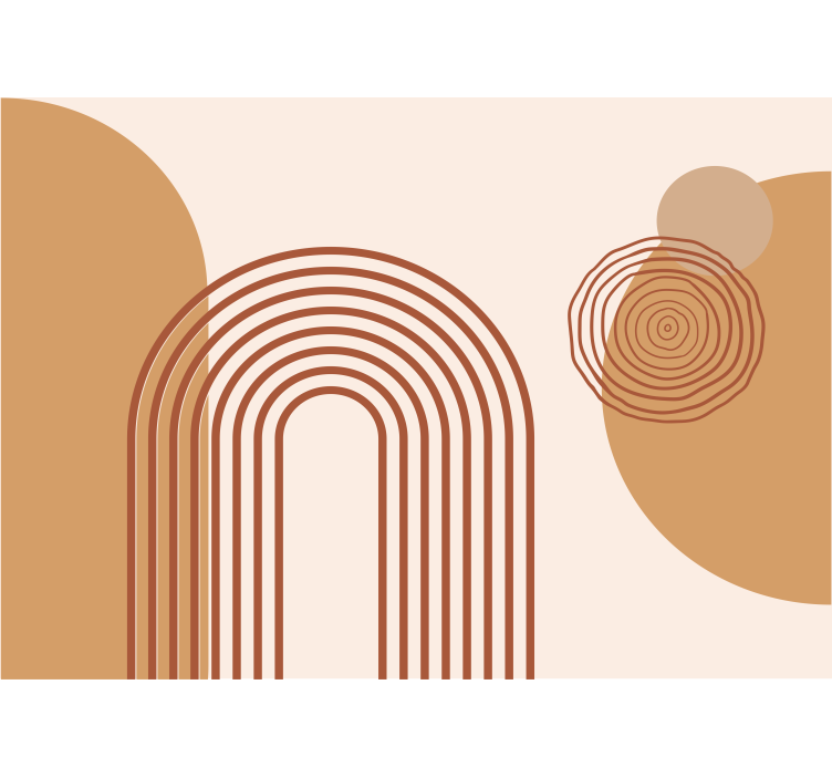 Fototapete abstrakt mit geometrischen kurvenlinien - TenStickers