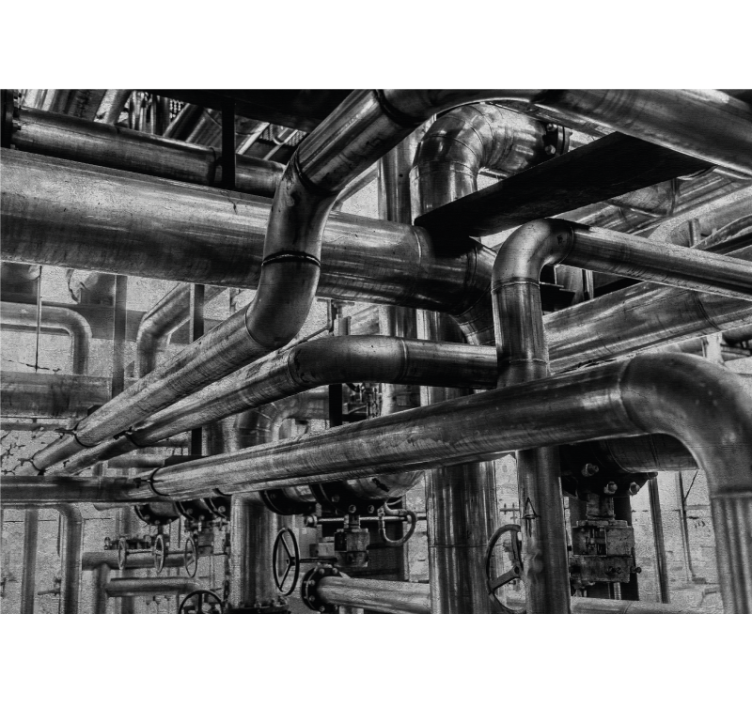 Fototapete muster industrie rohrdesigns - TenStickers