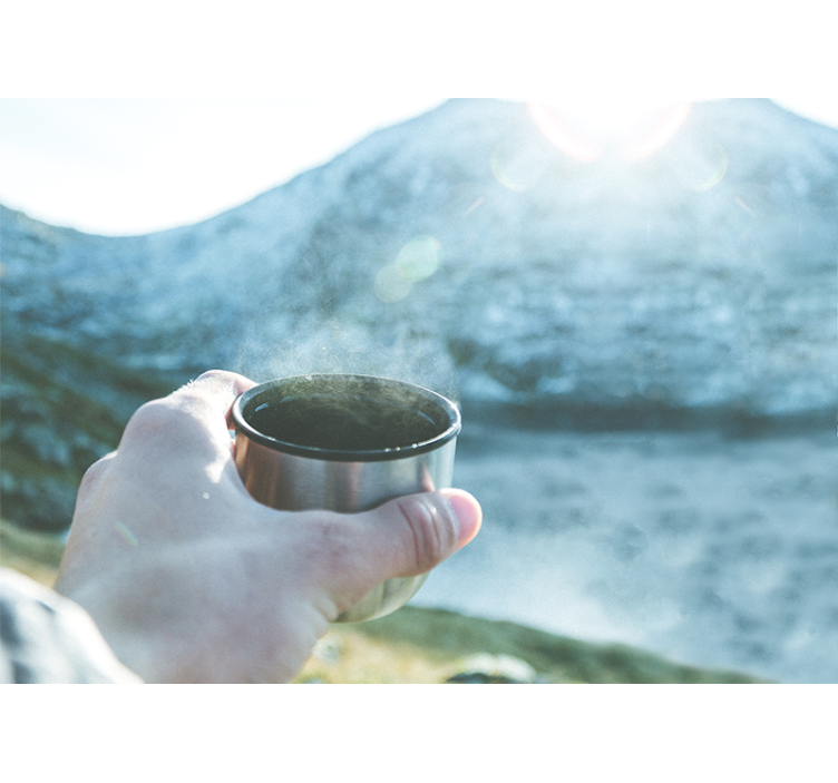 Fototapete menschen hand mit getränk - TenStickers