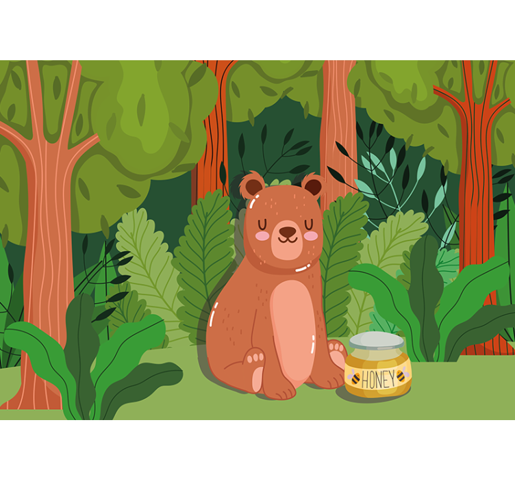 Fototapete kinderzimmer mit niedlichem bärenmotiv - TenStickers