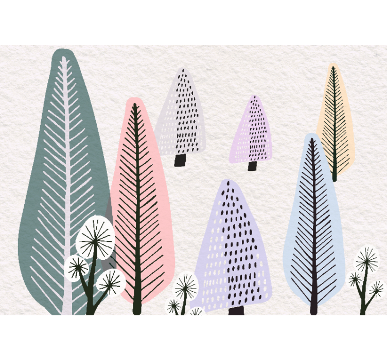 Fototapete Wohnzimmer Waldwalzer - TenStickers