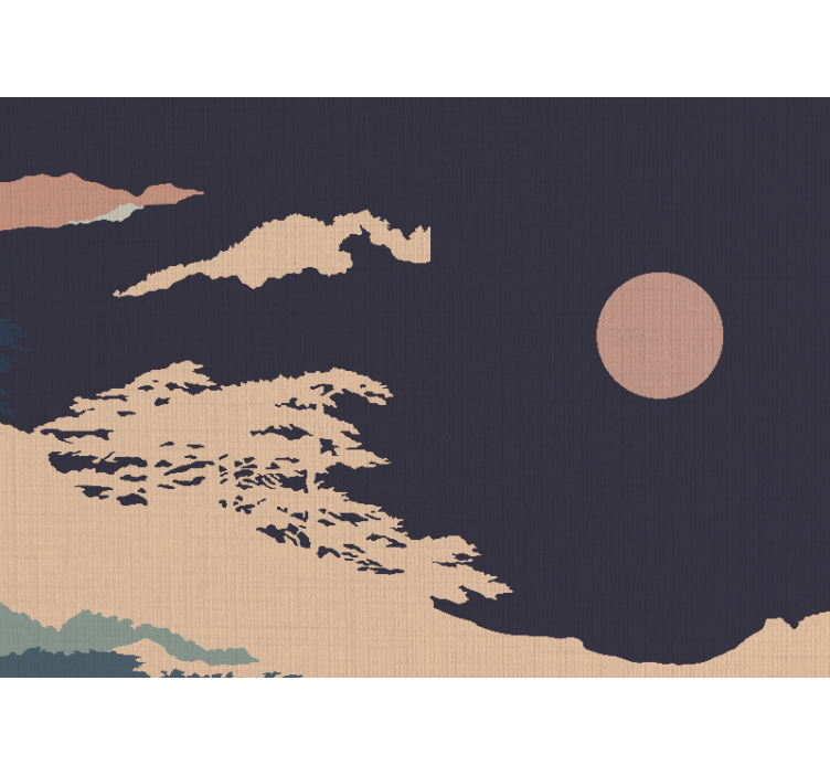 Fototapete natur ruhige mondlandschaft - TenStickers