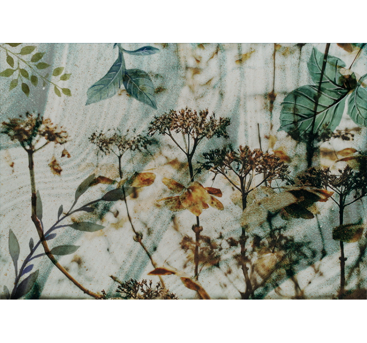 Fototapete blumen florale blattarrangements - TenStickers