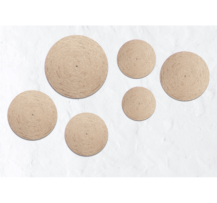 Fototapete muster natürliche kreisformen - TenStickers