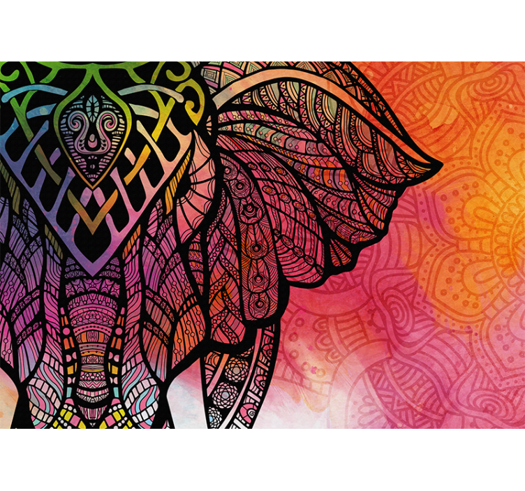 Fototapete Mandala ethnisches design mit farbverlauf - TenStickers