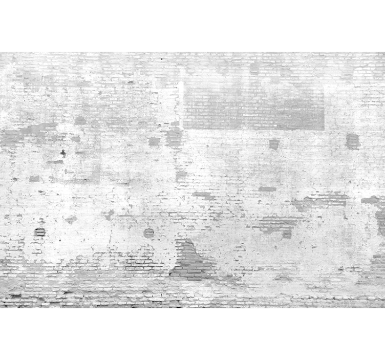 Fototapete Backstein alte weiße Wand Alte weiße Wand - TenStickers