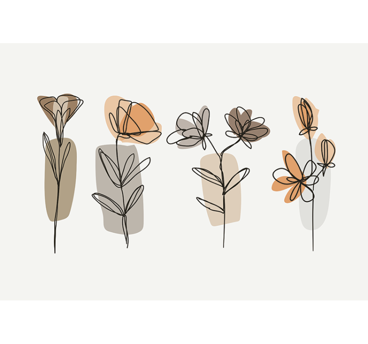 Fototapete Andere Blumen minimalistischer stil - TenStickers