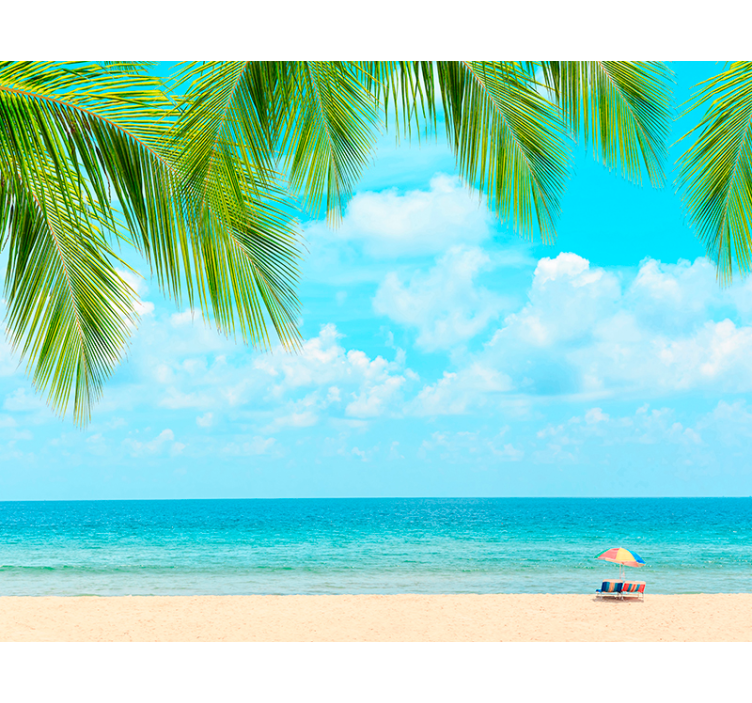 Fototapete Meer tropischer strandblick - TenStickers