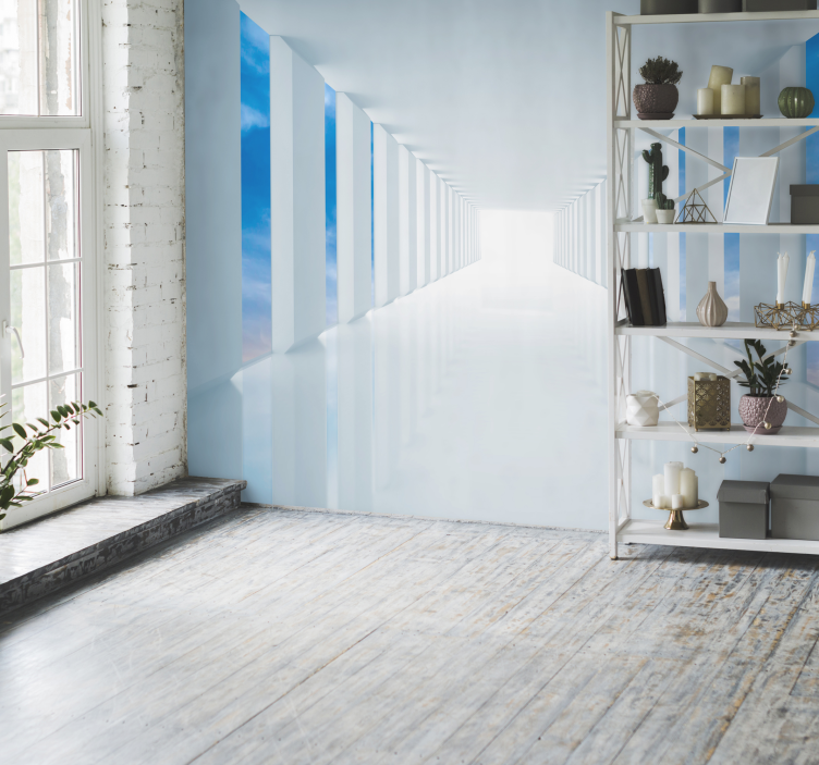 Fototapete 3D korridor mit optischer täuschung - TenStickers