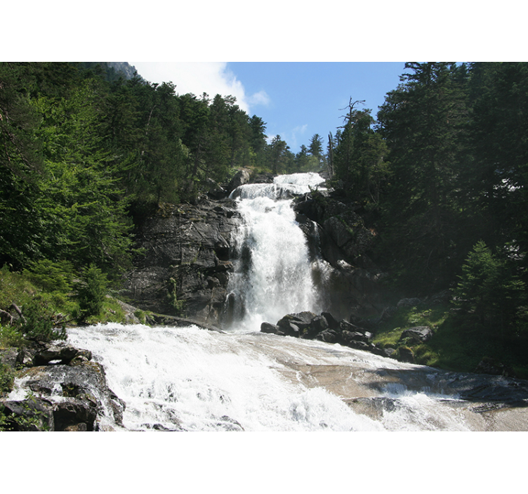 Fototapete Wasserfall kaskadierende landschaft - TenStickers