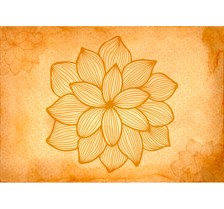 Fototapete wohnzimmer mit großem blumenmuster - TenStickers