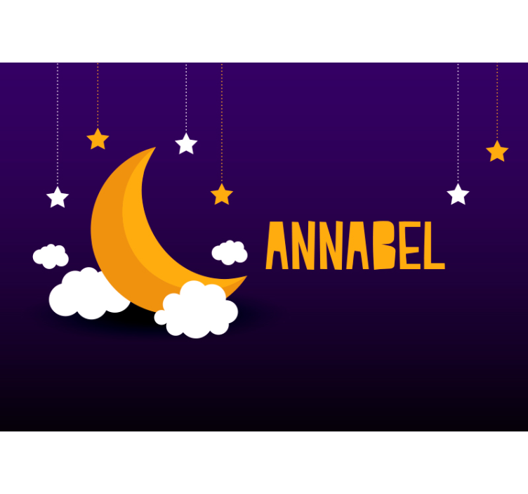 Fototapete personalisiert Nachthimmel mit mond und sternen - TenStickers