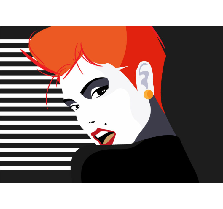 Fototapete kunst stilvolles porträt detail - TenStickers